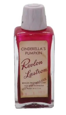 Vintage 1950's Revlon Lastron Nail Polish Glass Bottle Cinderella's Pumpkin Rare • $59.95