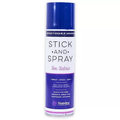 1 X Crafters  Stick And Spray Temporary Repositional Adhesive For Fabric. • £4.99