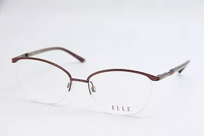 New Elle El 13502 Wi Burgundy Brown Authentic Eyeglasses 53-17 • $42.72