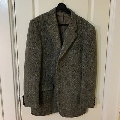 Harris Tweed Dunn & Co Made In England Men's Vintage Jacket Coat Size 38 • $200