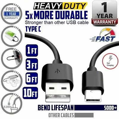 LOT Braided USB C Type-C Fast Charging Data SYNC Charger Cable 1/3/6/10FT LONG • $2.46