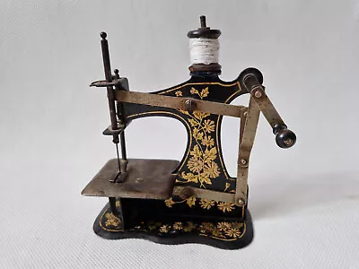 Antique Toy Child's Sewing Machine Muller No. 1 Flower Decals • $185