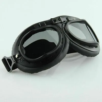 Retro Pilot Aviator Goggles Vintage Motorcycle Racer Steam Punk Eyewear (Clear) • $18.95