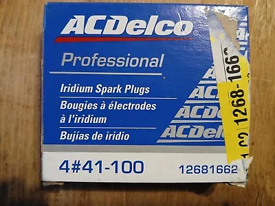 41-100  Genuine AC Delco GM Iridium Spark Plugs - Pack Of 4 - GM 12681662 • $25.29