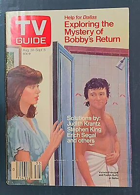 STEPHEN KING Solves Mystery Of Bobby's Dallas Return - Vintage 1986 TV Guide • £4.16