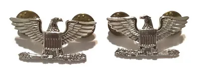 Vtg. Silver Eagle Wing Military Insignia Pins Facing Left & Right • $24.95