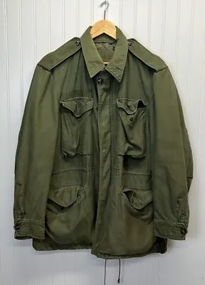 Vintage Military Army M-51 OG-107 Field Coat Jacket Wool Lined Pockets Talon Zip • $95