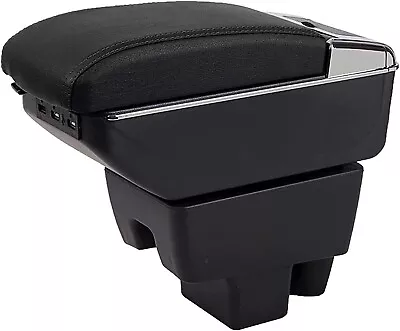 Car Armrest Arm Rest Centre Console Storage Box With USB For Skoda Rapid 13 - 18 • $58.59