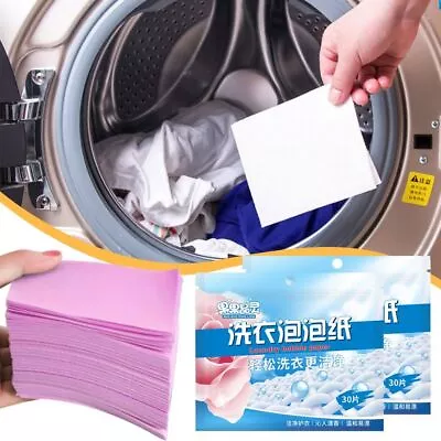 Washing Powder Laundry Tablets Underwear Laundry Soap Laundry Bubble Paper • £4.10