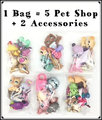 £23.88 • Buy 1 Bag Littlest Pet Shop Lot Bundle 5 Random With 1 Dog Or Cat + 2 Accessories