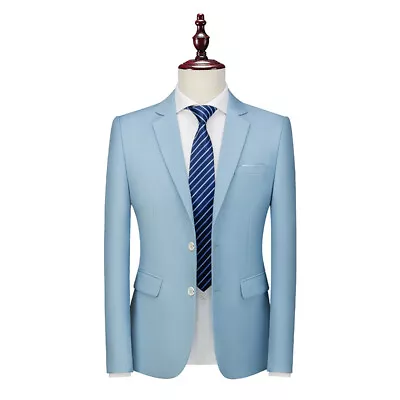 Mens Multi Color Slim Fit Dress Suit Jacket Business Formal Buttons Blazer Coats • $67.63