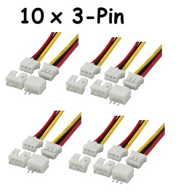 PH 2.0mm Micro Connector 2-Pin 3-Pin 4 & 5-Pin Plug Male Female Wires UK Seller • £5.49