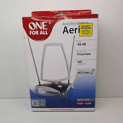 £24.99 • Buy One For All Indoor Aerial Digital Amplified 45dB DVB-T Dual Metal Tubes SV9360
