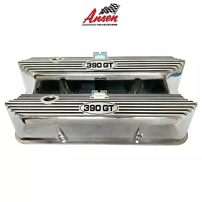 Ford FE 390 GT Tall Valve Covers Polished - Die-Cast Aluminum - Ansen USA • $295