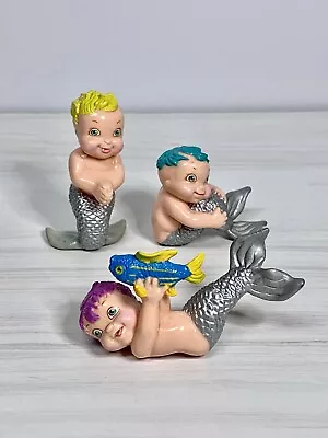 VTG 90s Galoob MAGIC DIAPER BABIES Mermaid Merman Lot Of 3 MERBABIES MERMAIDS • $24.95