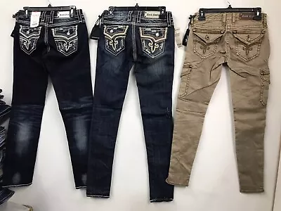 Wholesale  Lot Of 3 Pairs Rock Revival Women  Skinny Size 26 Lenght 31 • $109.24