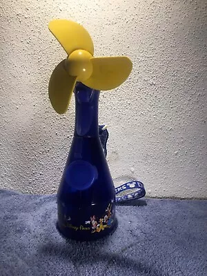 Disney Parks Misting Spray Cool Water Bottle Fan With Lanyard WORKS “E” • £8.79