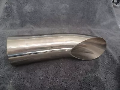Exhaust For Tail Pipe Tip-12  X 3-1/2  Overall Size -Clamp/Weld-on NEW No Box • $29.95