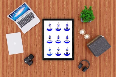 £14.99 • Buy Chester FC Subbuteo Print - Football Wall Art, Gift, Present For Seals Fans