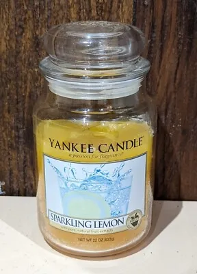 Genuine Rare Sparkling Lemon Yankee Candle Large - Retired USA 22oz • £14.99