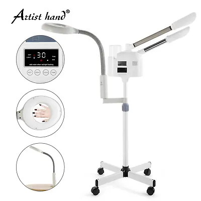 Hot/Cold Facial Steamer UV Ozone 5X Magnifying Lamp LCD Skin Care Salon Beauty • $85.99