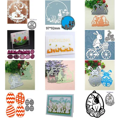 Easter Rabbit Egg Metal Cutting Dies Stencil Scrapbooking Embossing Album Craft • £3.36