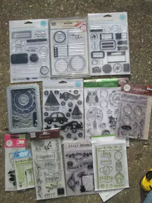 13 Packages Of Clear Scrapbook Stamps Various Brands Designs Party Travel ETC • $12.99