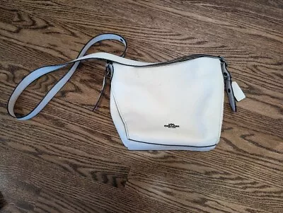 Coach Handbag Purse Bag  Dufflette Crossbody Off White Leather Tote • $10.50