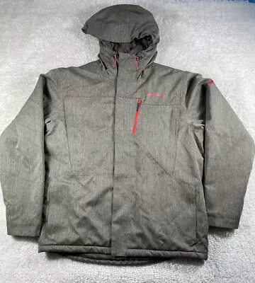 Merrell Jacket Mens XL Opti Shell Opti Warm Hooded Grey Herringbone Insulated • $49.99