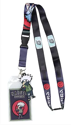 Naruto Shippuden Anime Kakashi ID Badge Holder Lanyard W/ Kakashi Rubber Pendant • $10.95