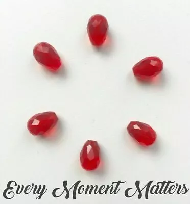 £2.59 • Buy 20 X CRYSTAL GLASS FACETED TEAR DROP PEAR SHAPE 11mm X 8mm Beads Various Colours