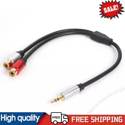 3.5mm Male Plug To Dual 2RCA Jack Cable Stereo Audio Splitter Aux Extension Wire • $13.08