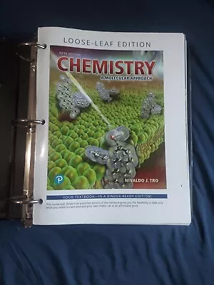 Chemistry : A Molecular Approach Loose-Leaf Plus Mastering Chemistry With... • $50