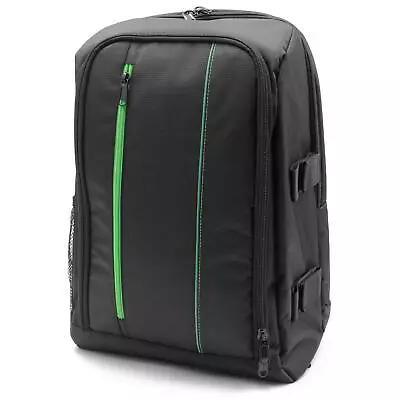 Camera Rucksack For Panasonic Lumix DMC-FZ1000 DMC-FZ72 DMC-G5KEG Black Green • £70.39