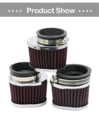 $16.60 • Buy Motorcycle Accessories High Performance Oval Pod Air Filter Cleaner 55mm1Pc  