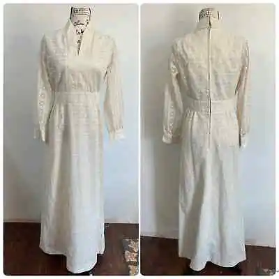 Avalon Classics Vintage Lace Cottagecore Prairie Bridal Maxi Dress  • $56.25