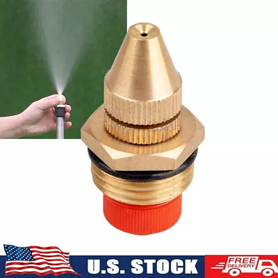 Brass Misting Nozzle Water Mister Sprinkler Head Garden Irrigation System 1/2in • $9.25