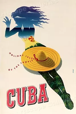 1940s Cuba Holiday Isles Of The Tropics Vintage Style Travel Poster - 24x36 • $25.95