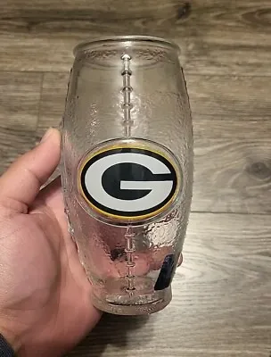 Green Bay Packers Glass Football Vintage Rare HTF Stadium Merchandise Authentic  • $15