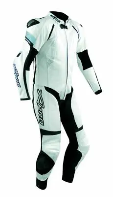 $253.70 • Buy Motorcycle Biker Full Body One Pc Perforated Leather Race Suit 1 PC White