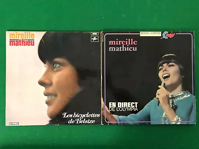 Mireille Mathieu 2xPak  Les Bicyclettes  + De L'Olympia  Both VG+ Condition • $32.62