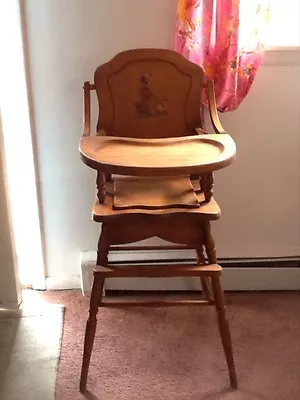  E. L. Thompson Vintage High Chair 1990 - 1950. America Medium Wood Tone. • $160.30