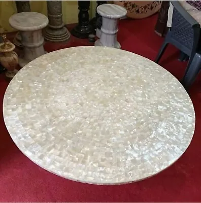 Overlaid With MOP Kitchen Table Round Shape Dining Table Top From Vintage Crafts • $11344.50