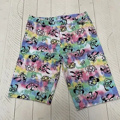 Disney Spotted Zebra Biker Shorts Large 10 Mickey Mouse Minnie Mouse • $12.99