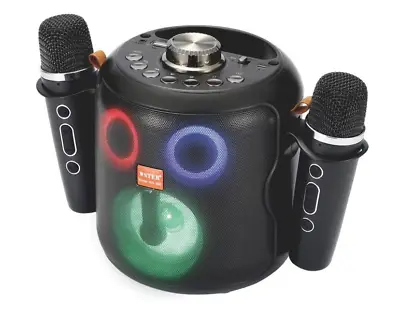 Portable Bluetooth Karaoke Speaker Machine Party Lights Mics LED Light Songs MP3 • £29.95