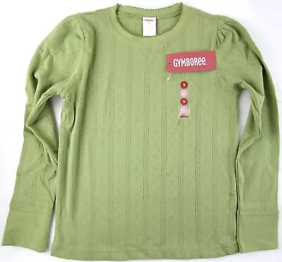 NWT Gymboree Girl's 100% Cotton Green Pointelle Top Equestrian Club 9 • $11.82