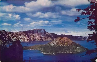 Old Chrome OR Postcard K238 Lake At Extinct Volcano Crater In Cascade Range 1948 • $5