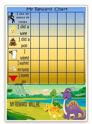 POTTY TOILET TRAINING REWARD CHART- Various Designs- FREE PEN/STICKERS  MAGNETIC • £3.42