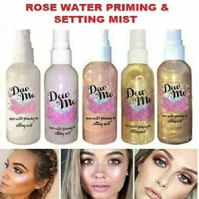 Makeup Setting Spray Face Primer Base Fixer Rose Water Hydrate Long Lasting Glow • £5.49