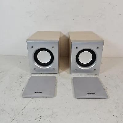 Hitachi 1-way Micro Bookshelf Hi-Fi Stereo Speakers 8ohm 30w Tested And Working • £29.99
